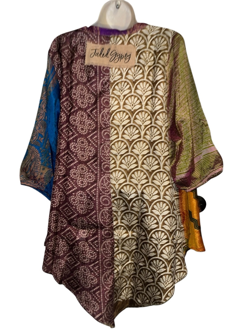 Bohemian Multi-Color Tie-Front Kimono - Picture 7 of 9